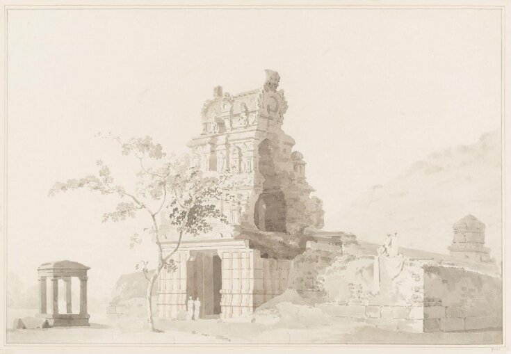 Ruined Temple near Madura, July 1792 top image