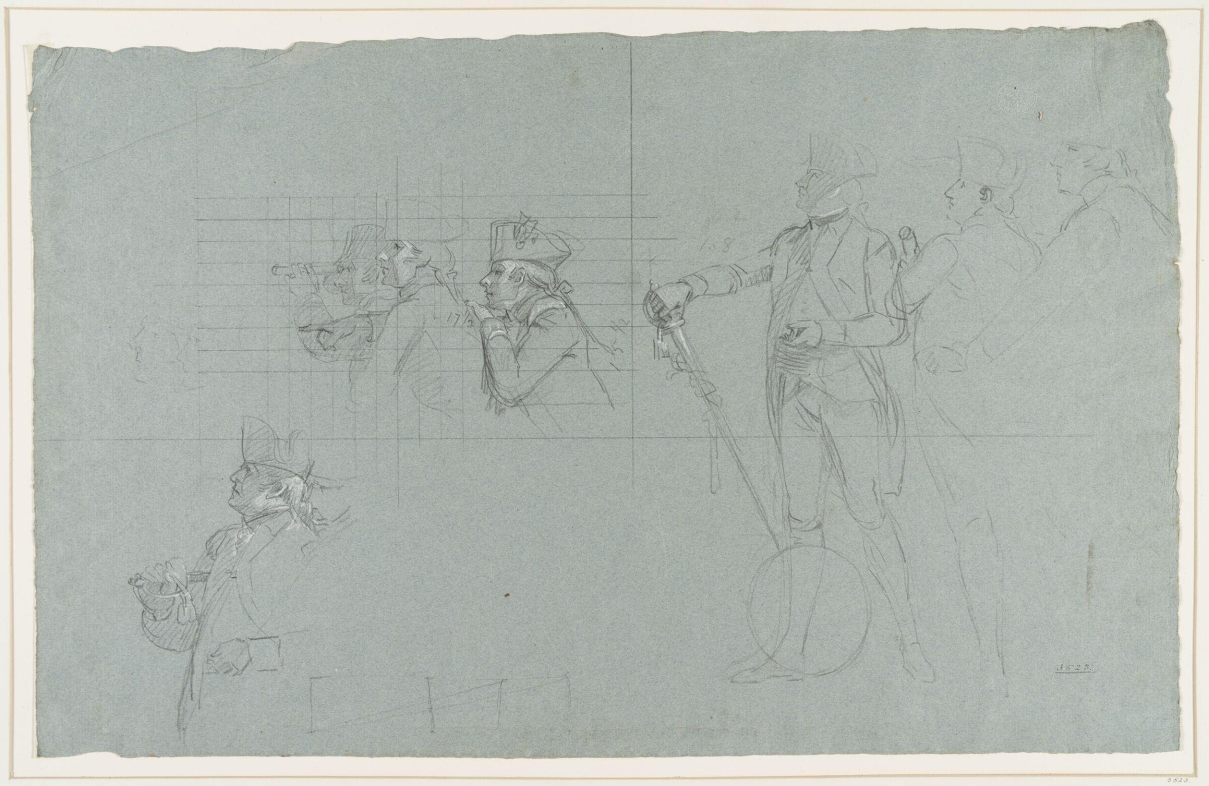 Studies of military scenes, Copley, ca. 1780