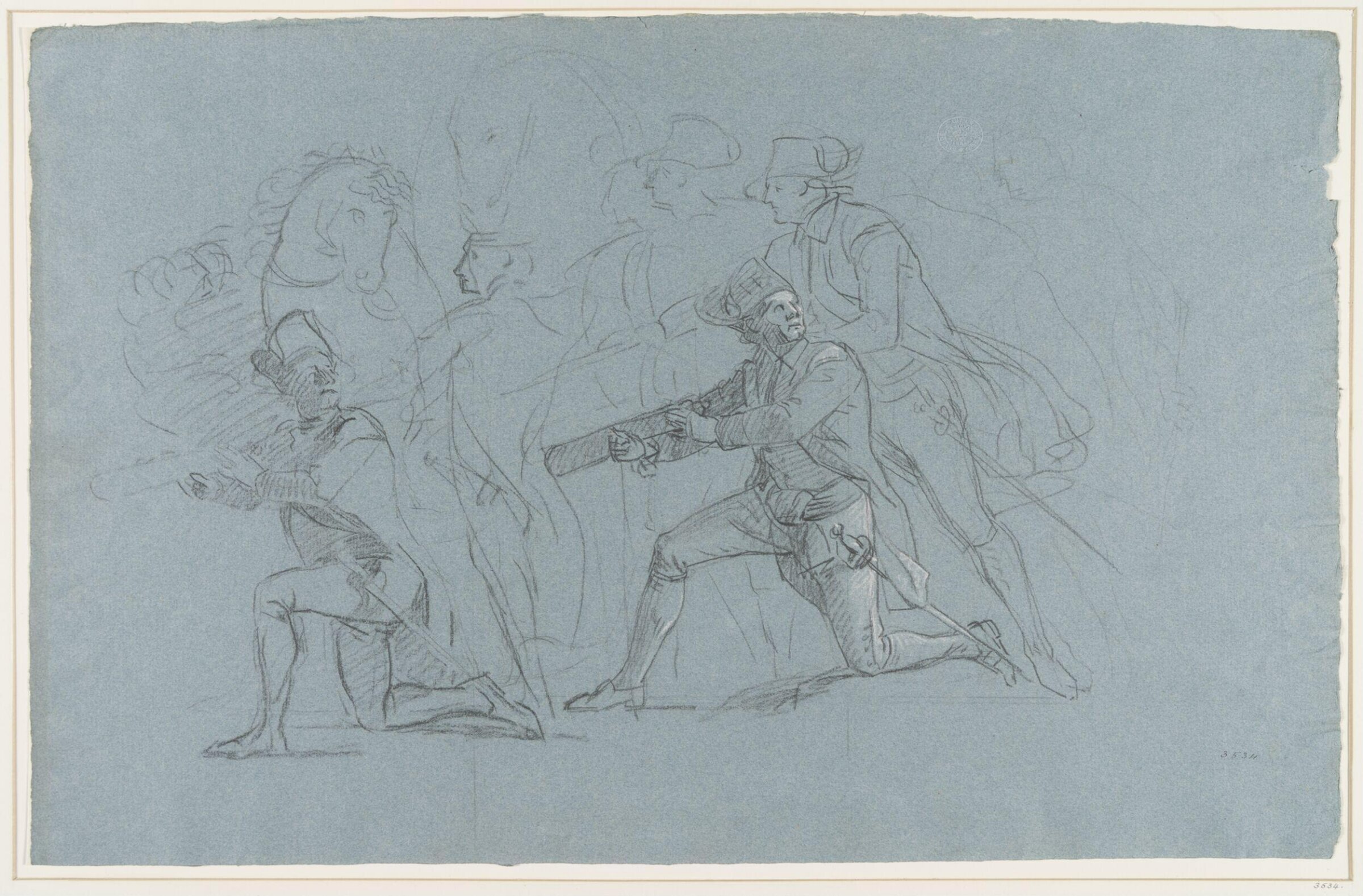 Studies of military scenes, Copley, ca. 1780
