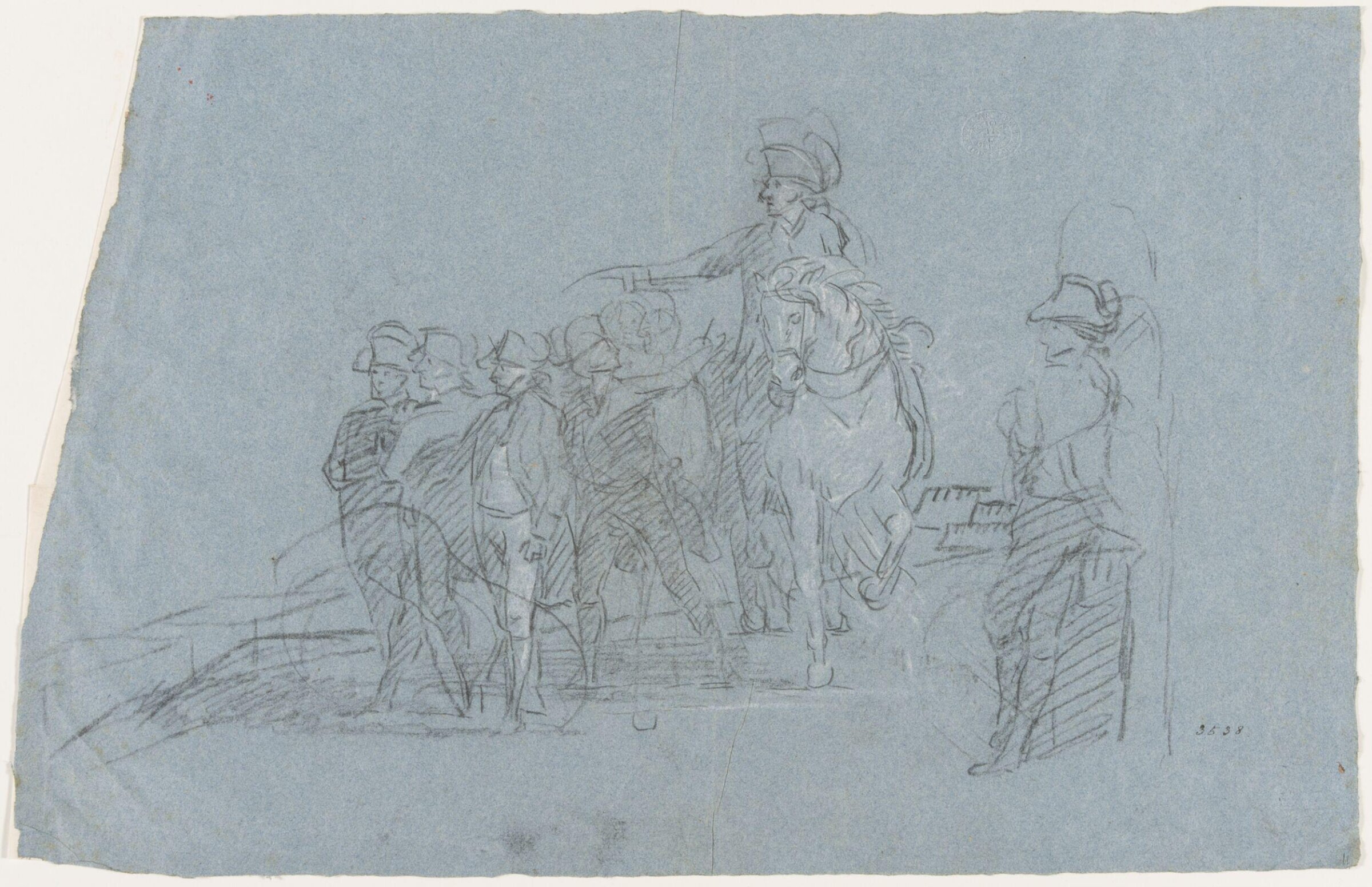 Studies of military scenes, Copley, ca. 1780