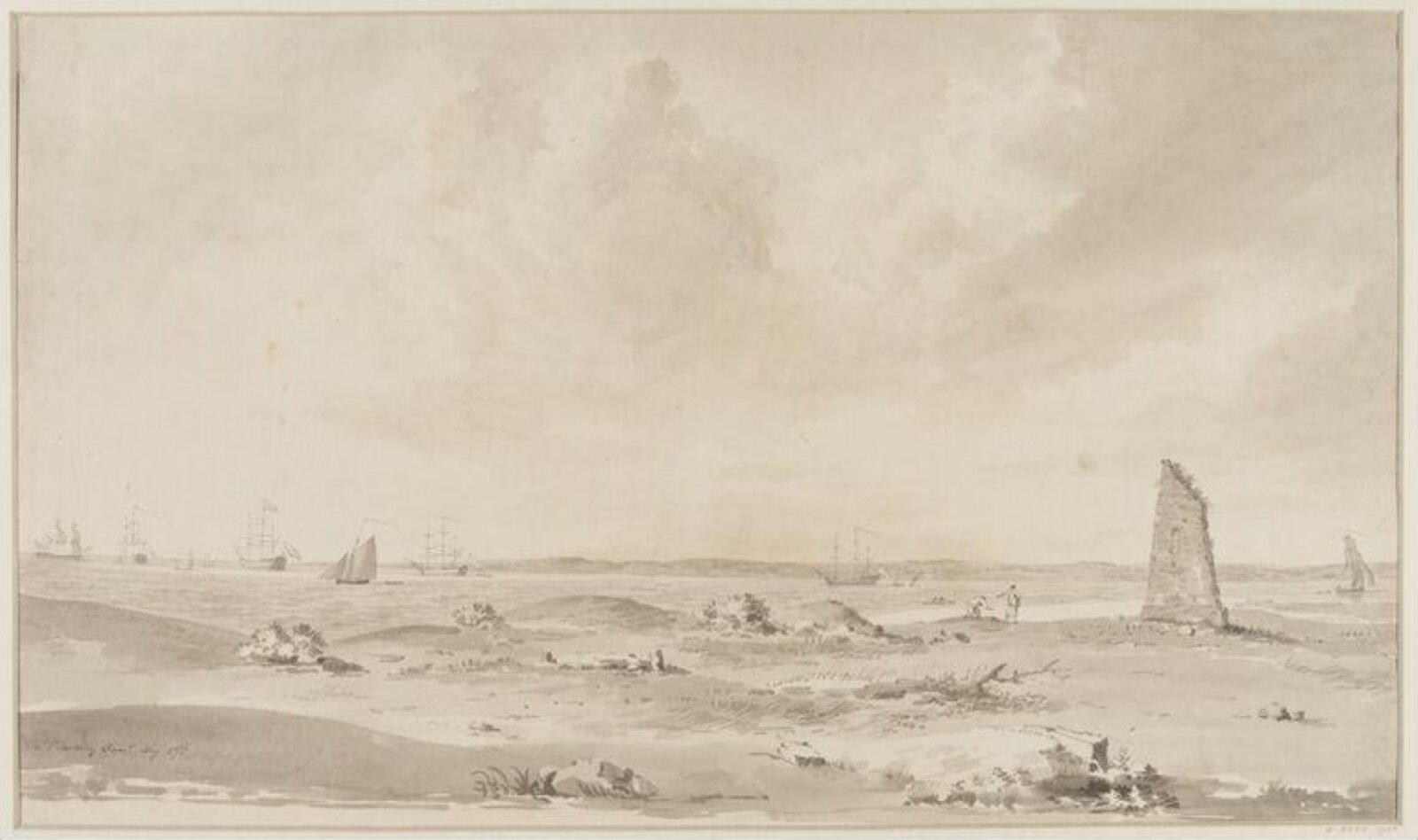 Drawing, John the younger Cleveley, c. 1767-1786