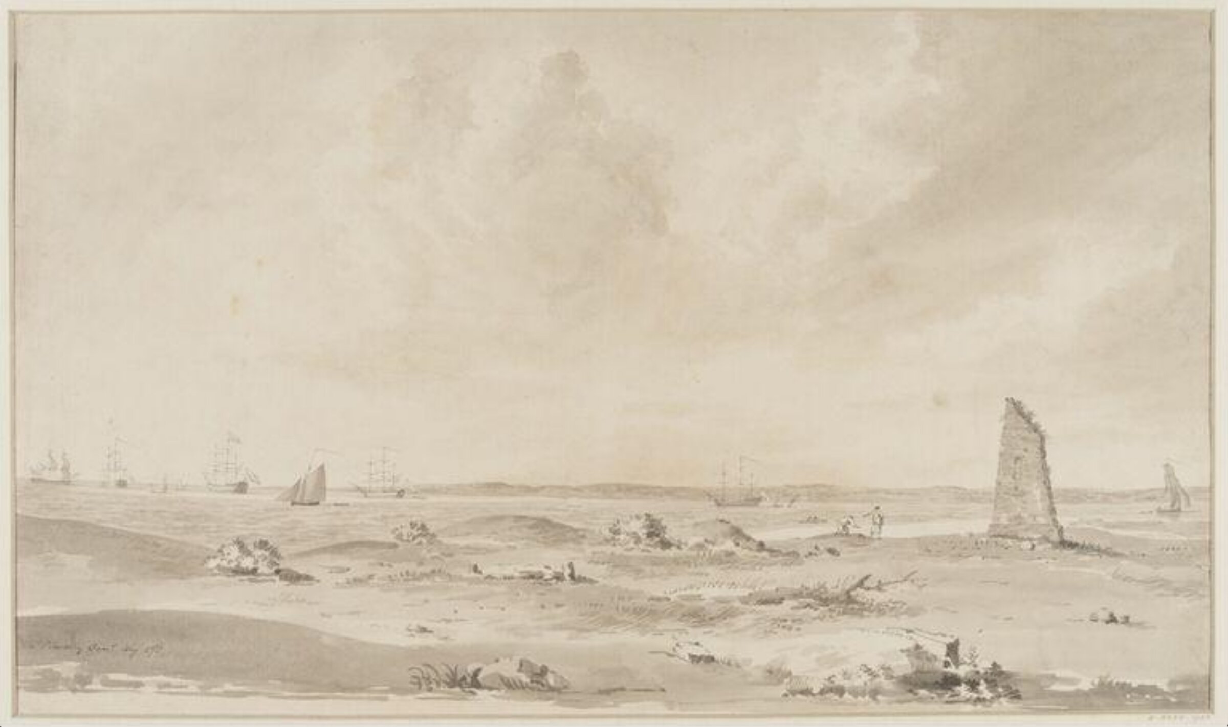 Drawing, John the younger Cleveley, c. 1767-1786