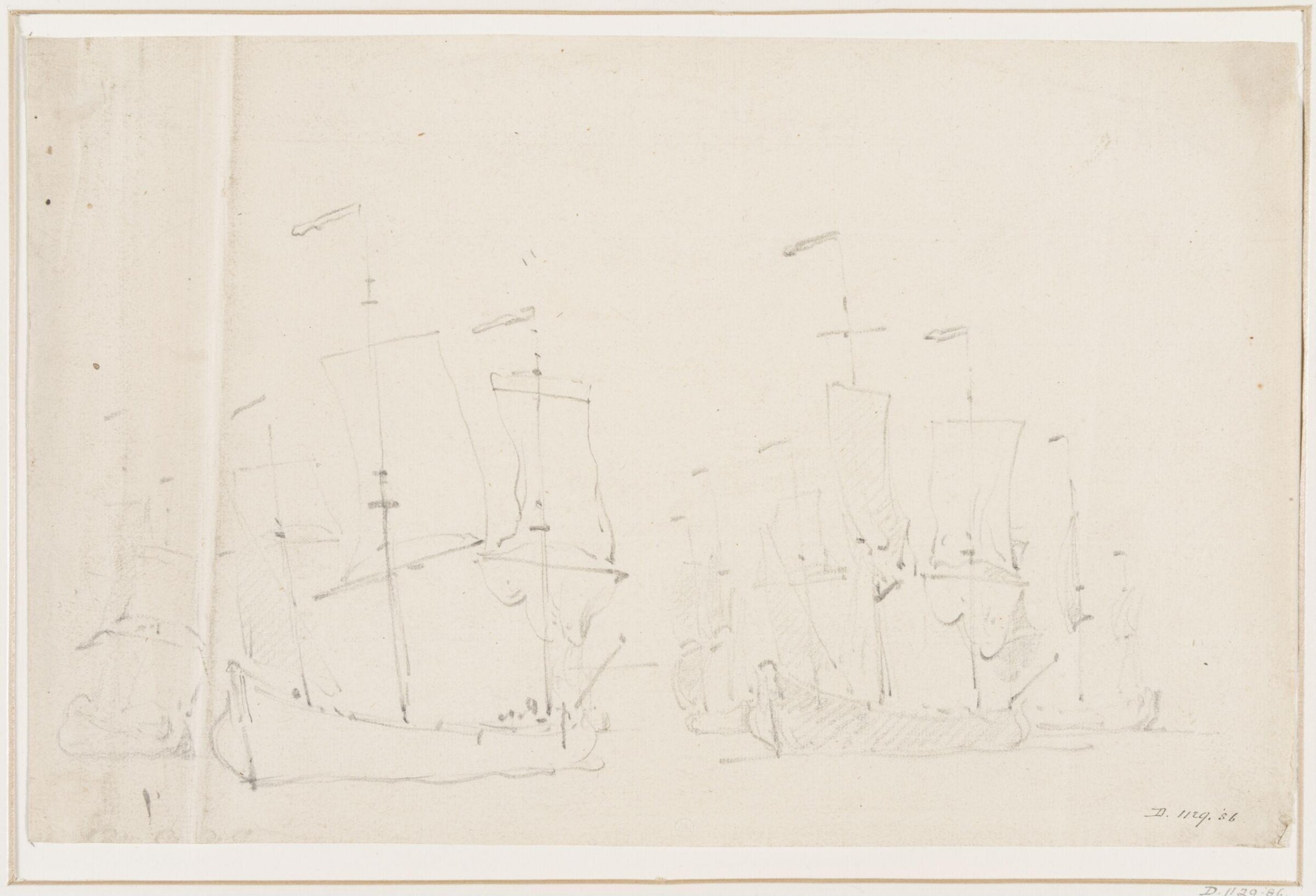 A small fleet of flutes under sail, willem van de velde, 17th century