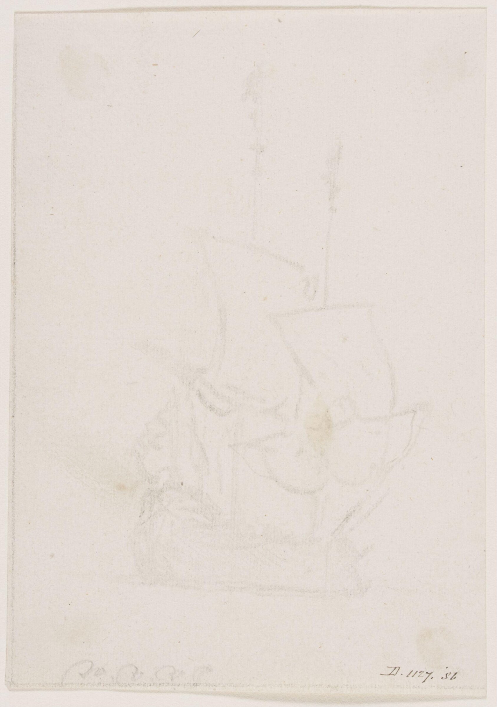 A ship becalmed; viewed from the starboard bow, willem van de velde, 17th century
