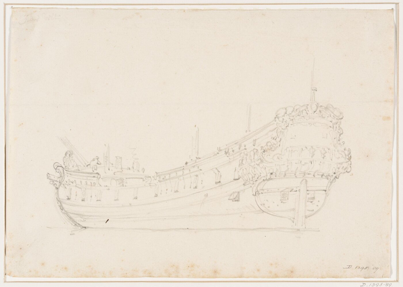 Willem van de Velde the younger, The Dutch ship Jaarsveld; quarter view