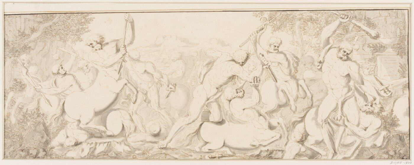 Unknown, A Frieze with The Centaurs Fighting the Lapiths (Ovid, Metamorphoses 12.210-535)