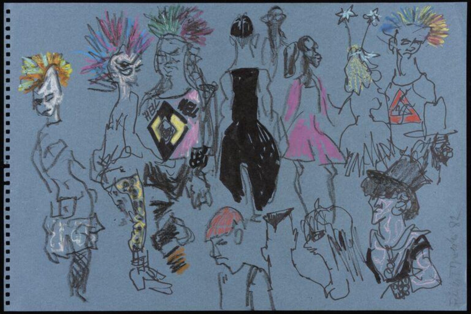 Drawing, Feliks Topolski, 1982