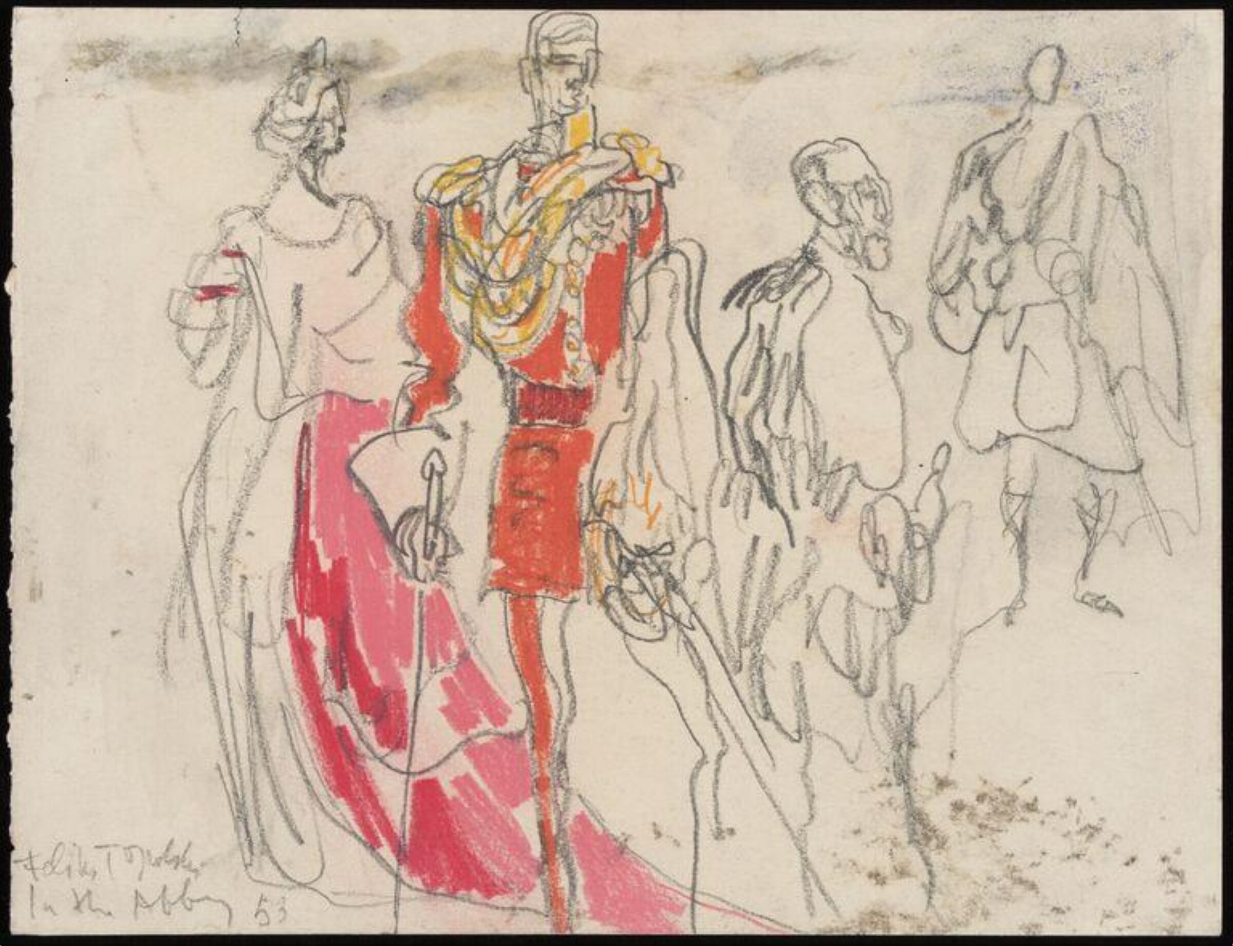 Drawing, Feliks Topolski, 1953