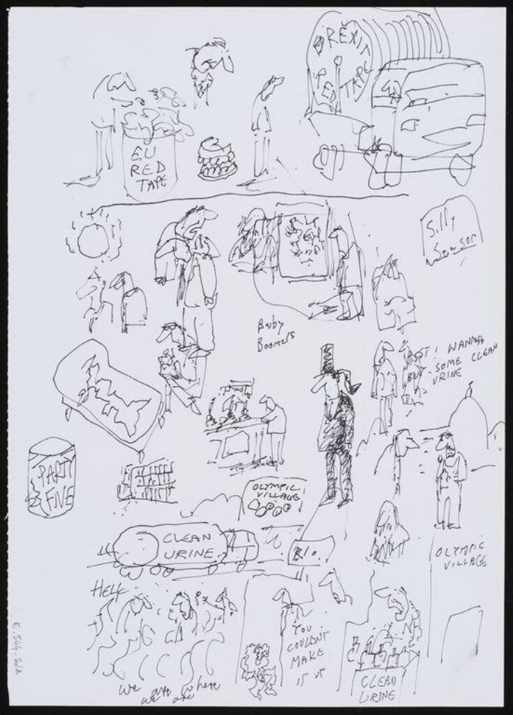 Artist's sketchbook page image