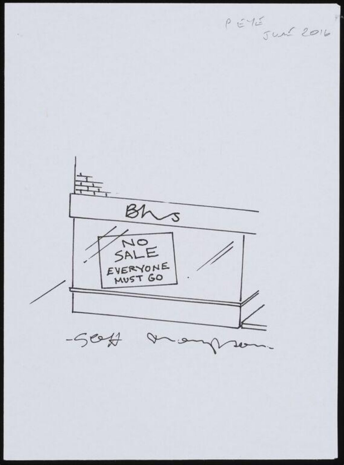 Bhs No Sale, Geoff Thompson, 2016
