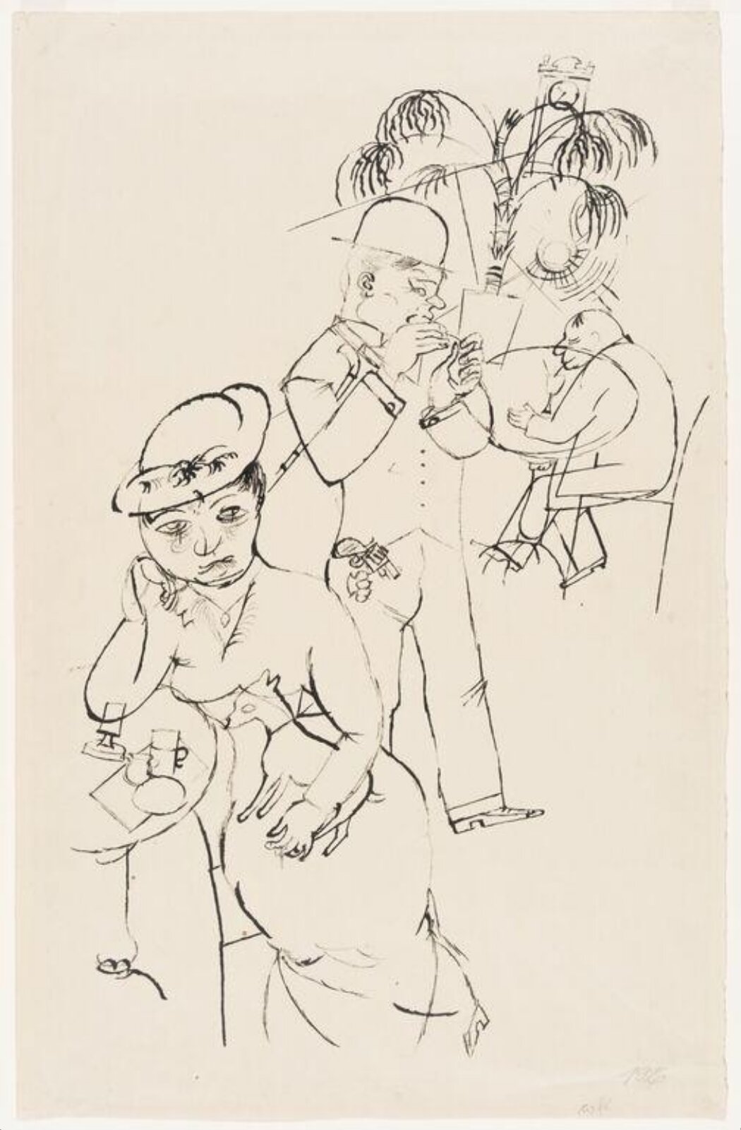 Drawing, George Grosz, 1916