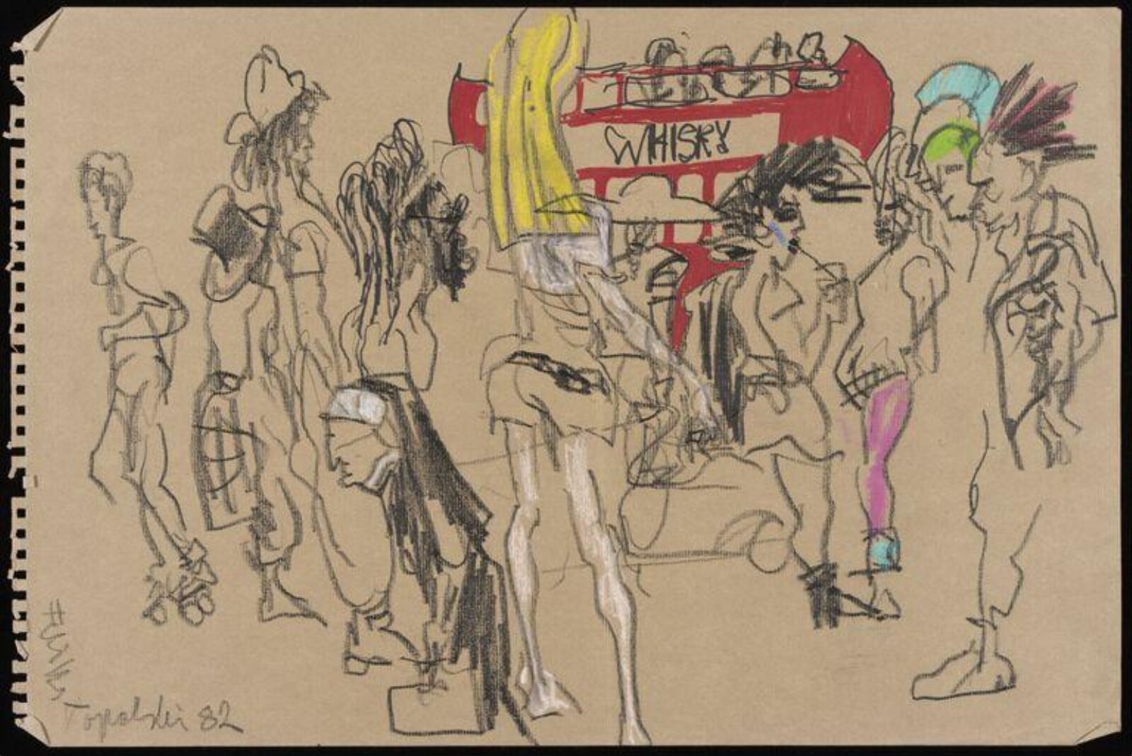 Drawing, Feliks Topolski, 1982