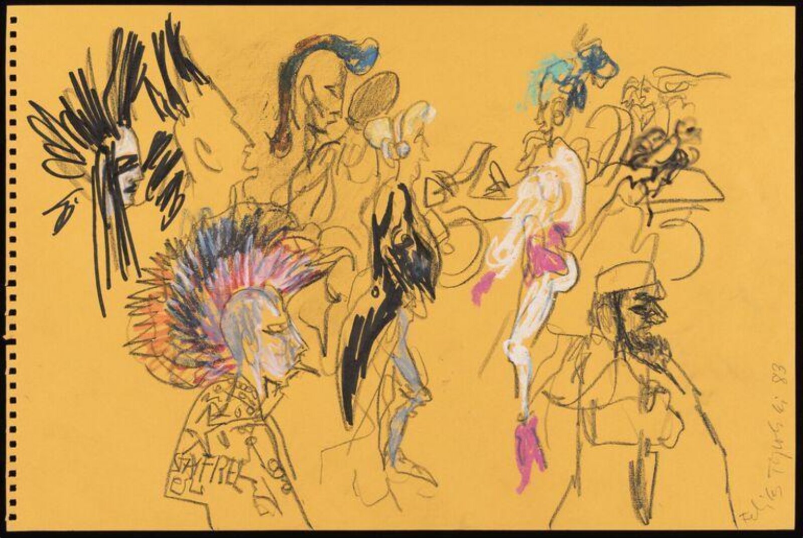 Drawing, Feliks Topolski, 1983