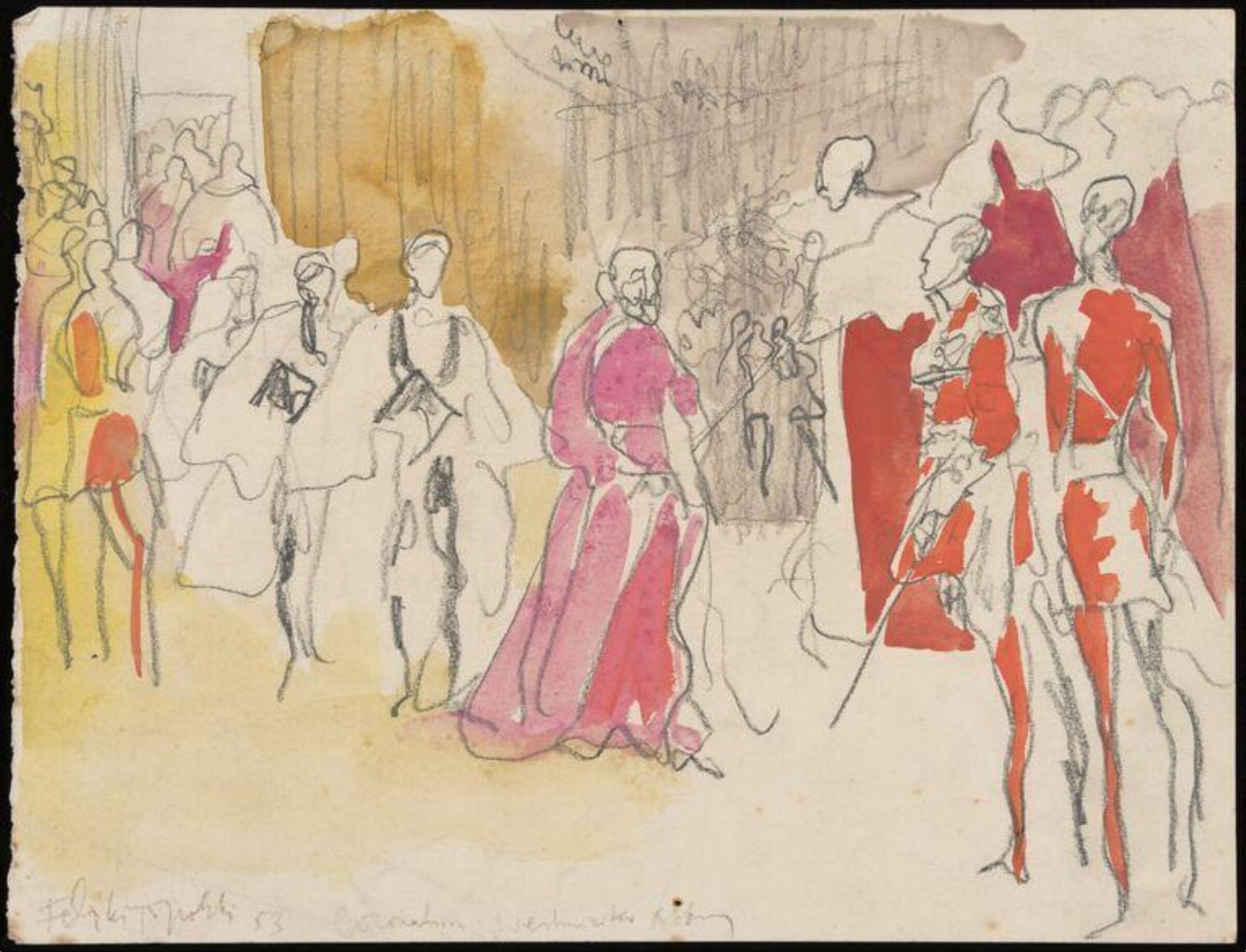 Drawing, Feliks Topolski, 1953