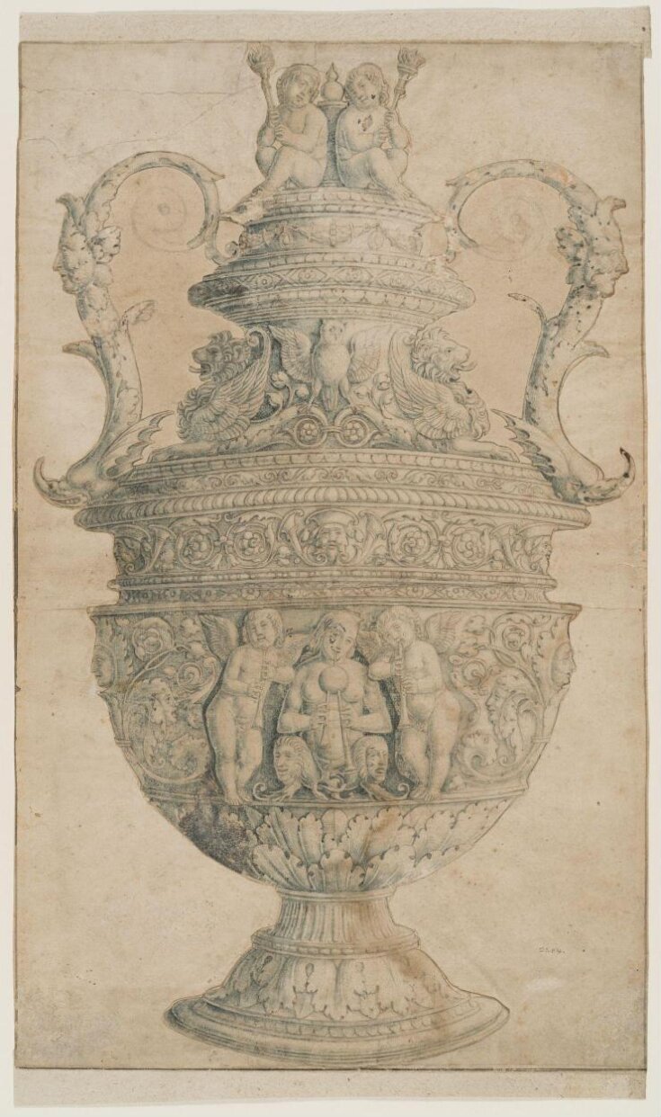 Design for a Vase with a Two-handled Cover  top image