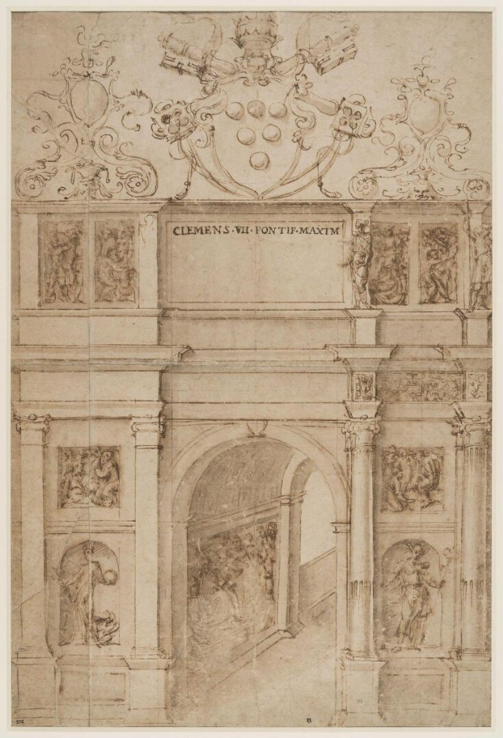 Design for a triumphal arch in honour of Pope Clement VII top image