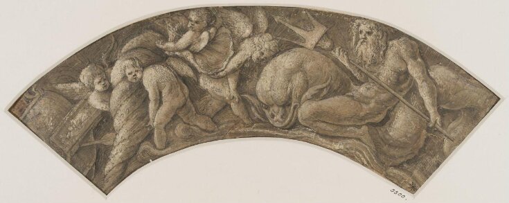 An Arched Design with Putti and Neptune for a Decorative Border top image