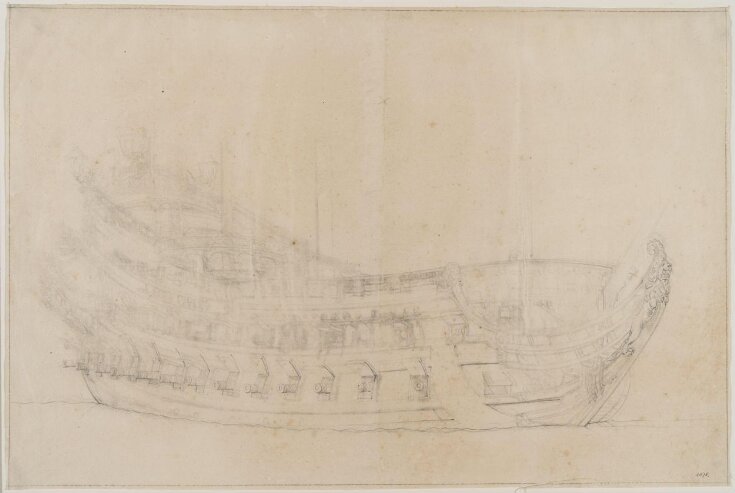 Hull of a Dutch Ship; Broadside View top image