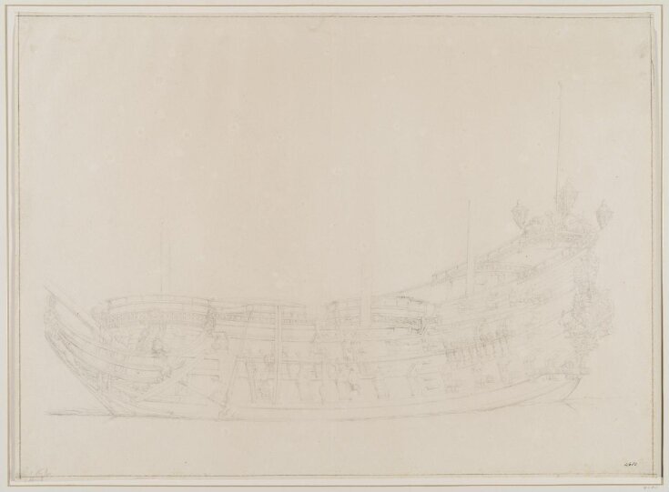 Hull of the Dutch Ship Vrijheid; Broadside View top image