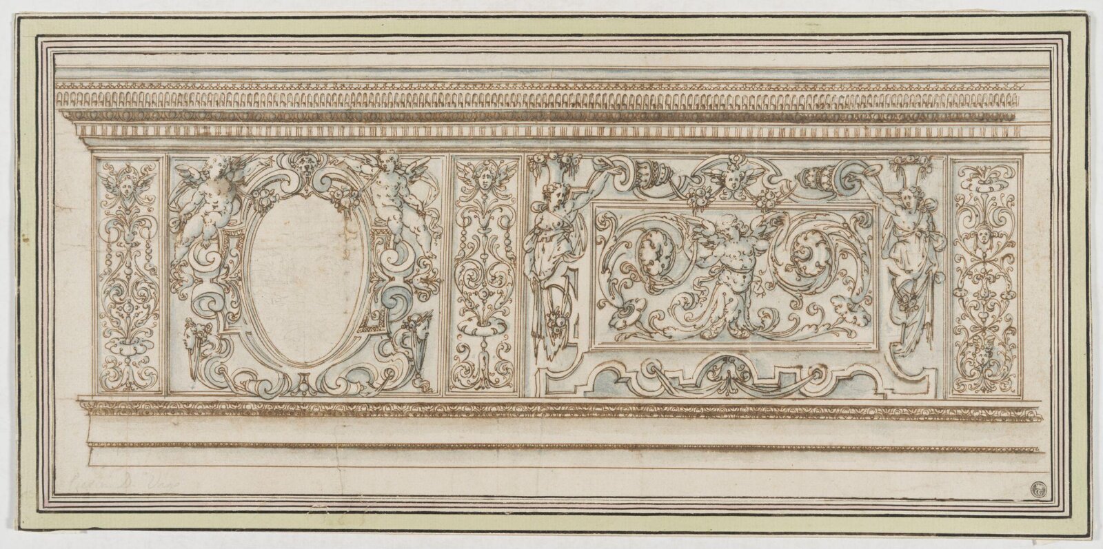 Design for a cornice and freize, late 16th century