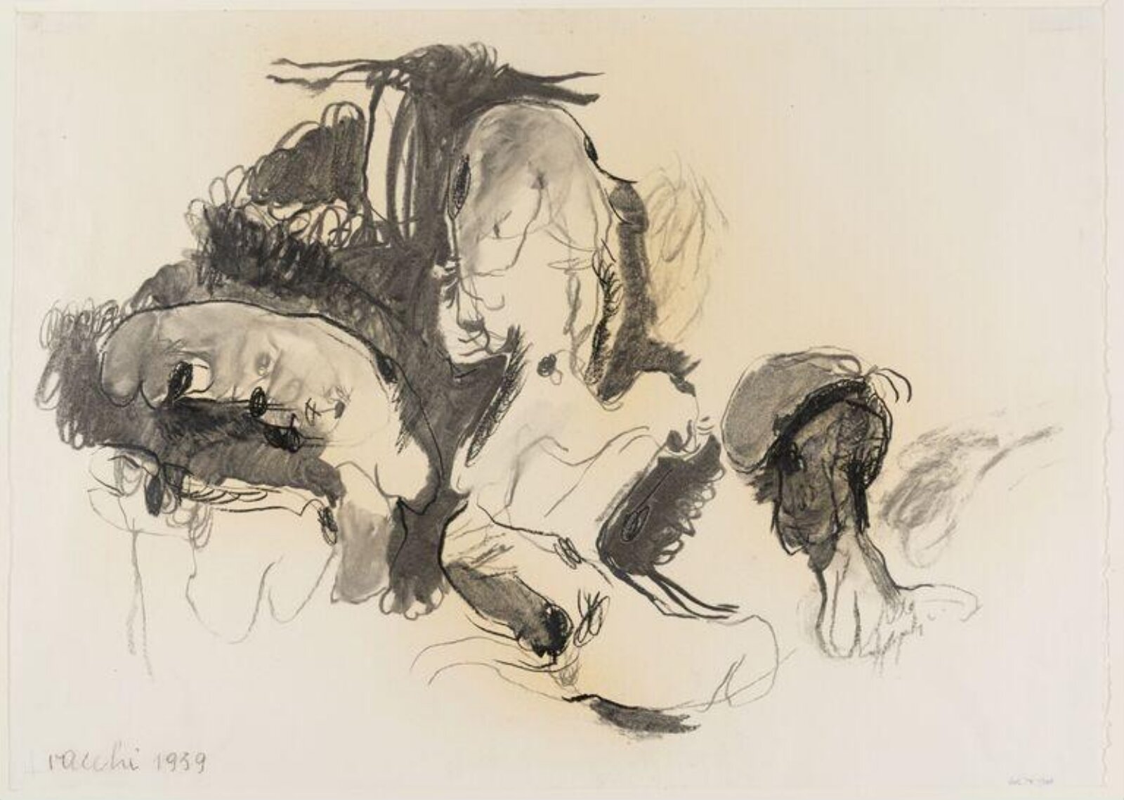 Drawing, Sergio Vacchi, 1959