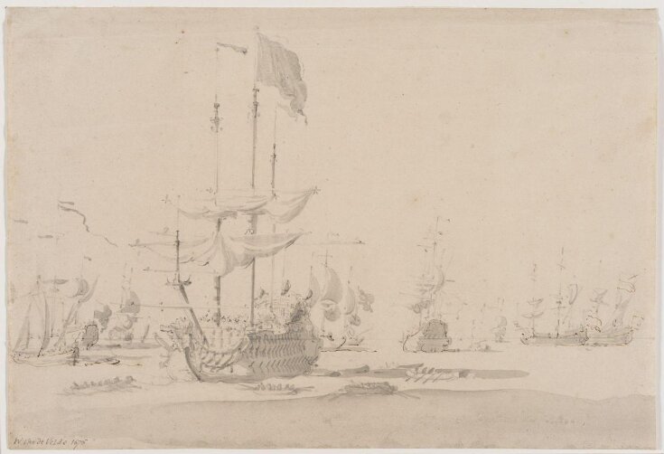 The English fleet at anchor after the battle of Schooneveld, 1673 top image