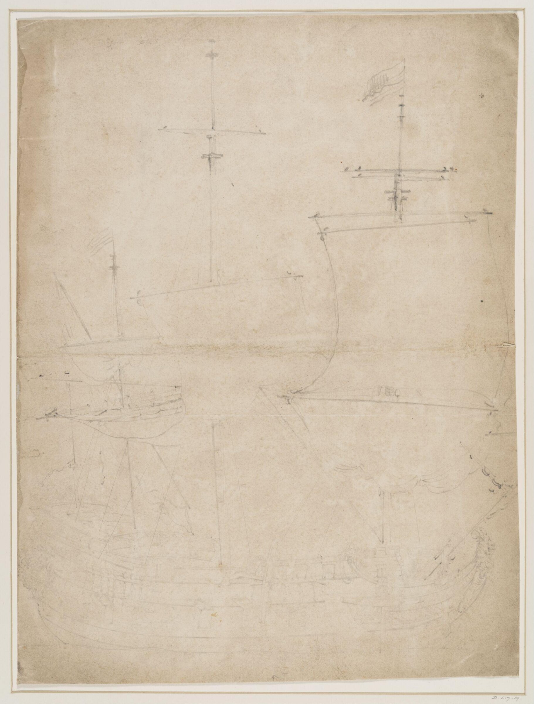 A Dutch ship; broadside view, willem van de velde the elder, 17th century