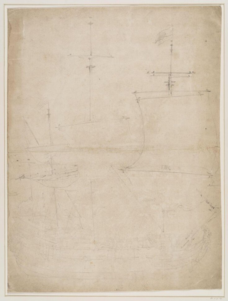 A Dutch ship; broadside view top image