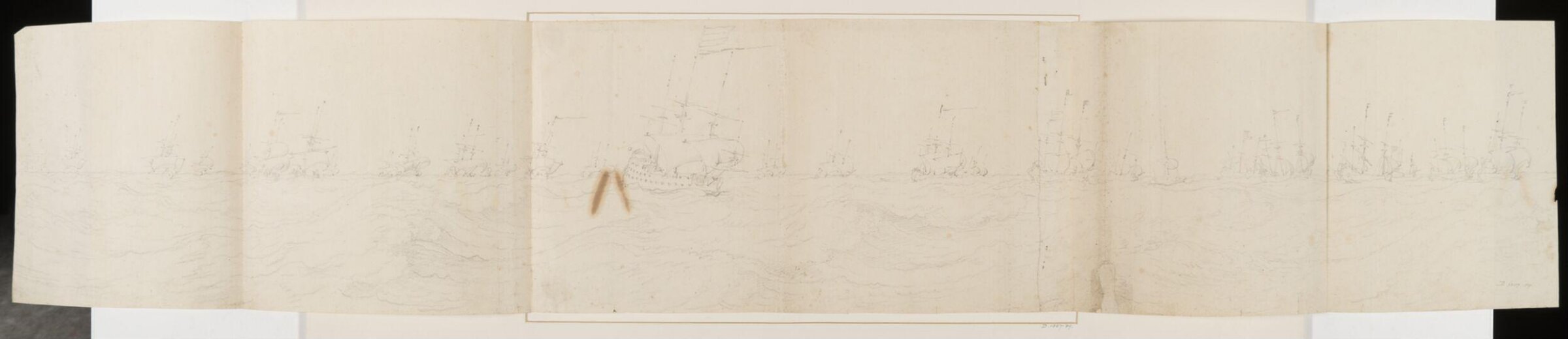 The Dutch Fleet in a Strong Breeze, Willem van de Velde the Elder, Late 17th century
