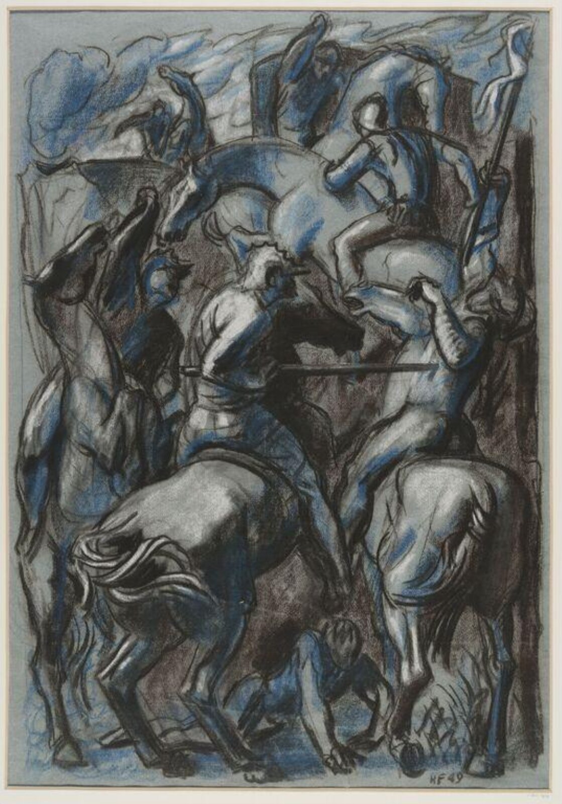 Drawing, Hans Feibusch, 1949