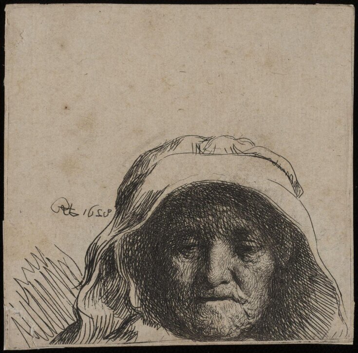 The artist's mother: head only, full face top image