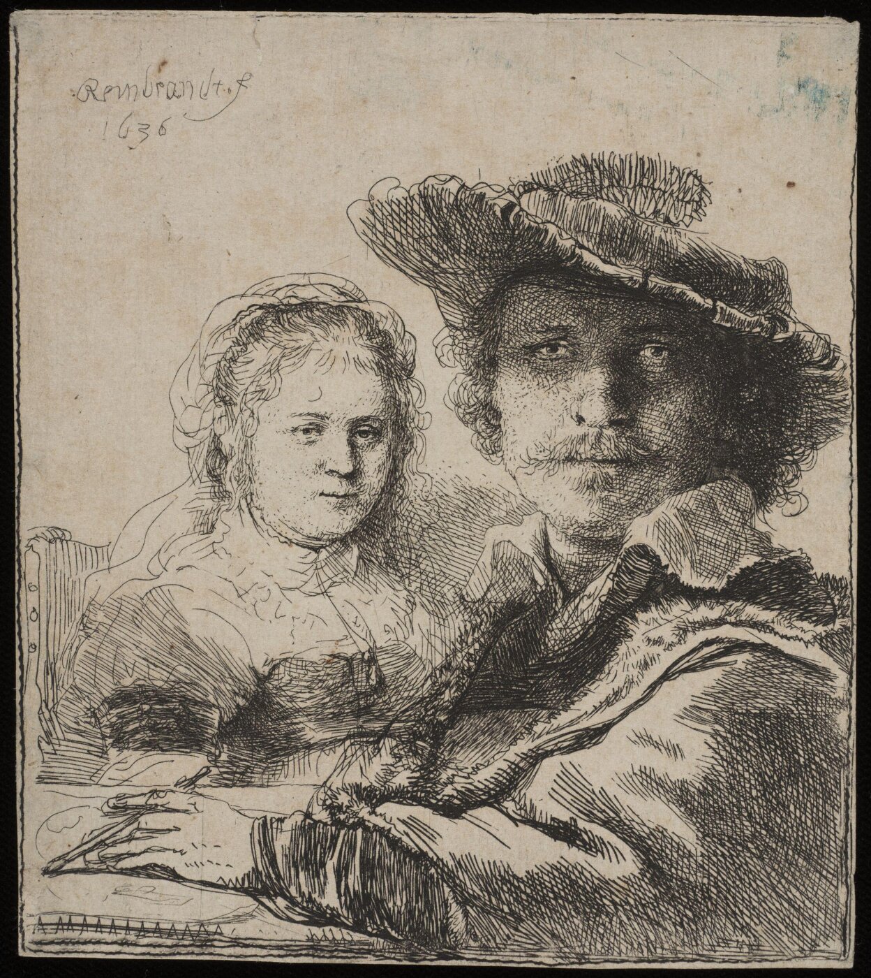 Rembrandt van Rijn, Self portrait with Saskia