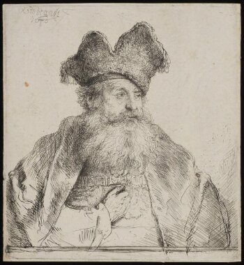 Bust of an Old Man with flowing beard and white sleeve