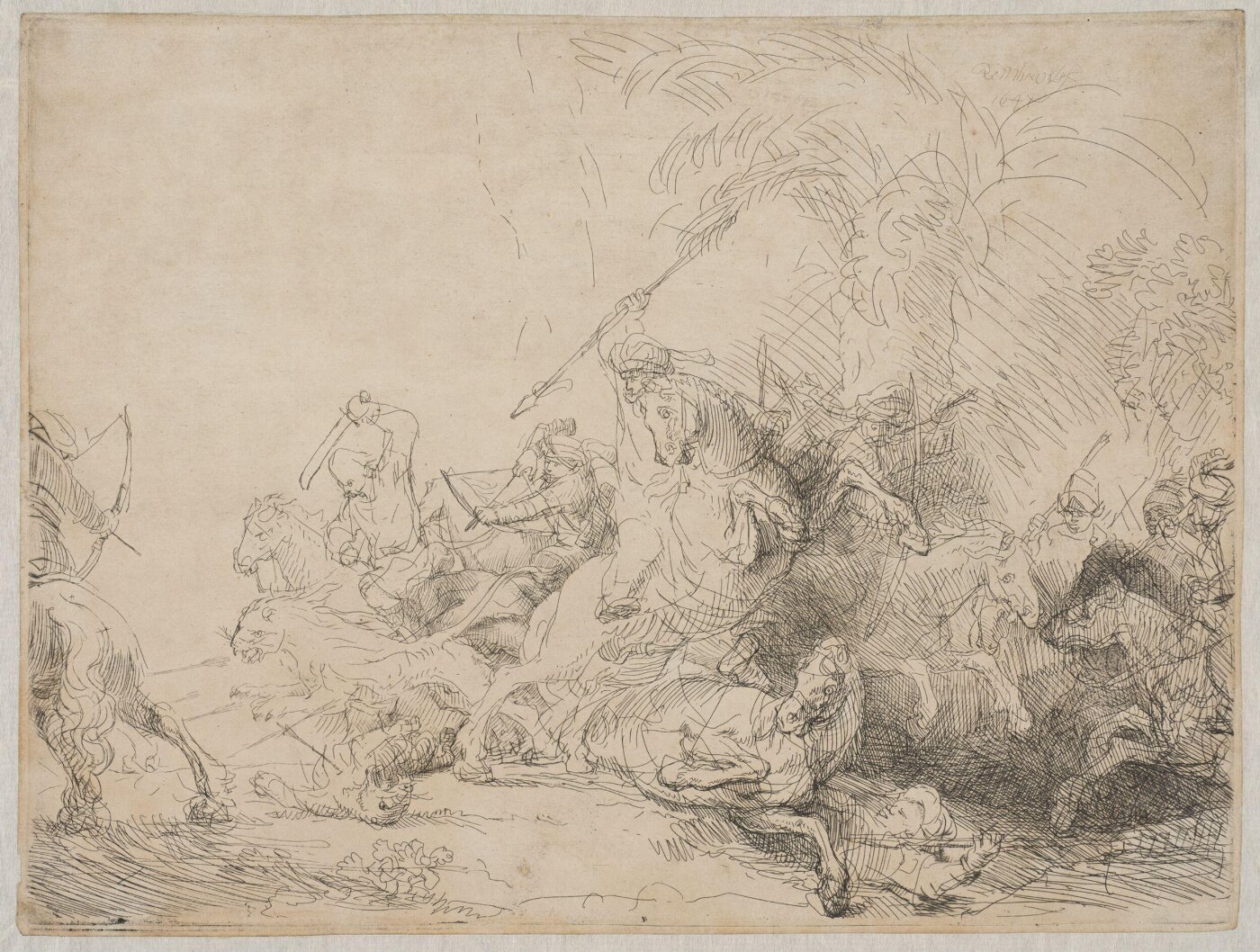 Rembrandt van Rijn, The large Lion Hunt