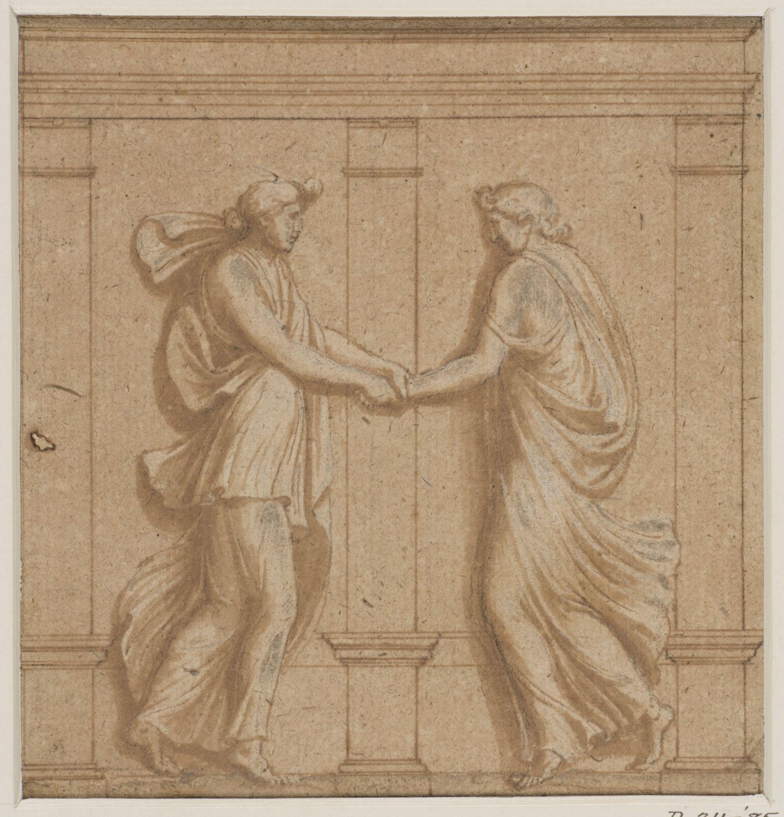 Two figures, 17th century