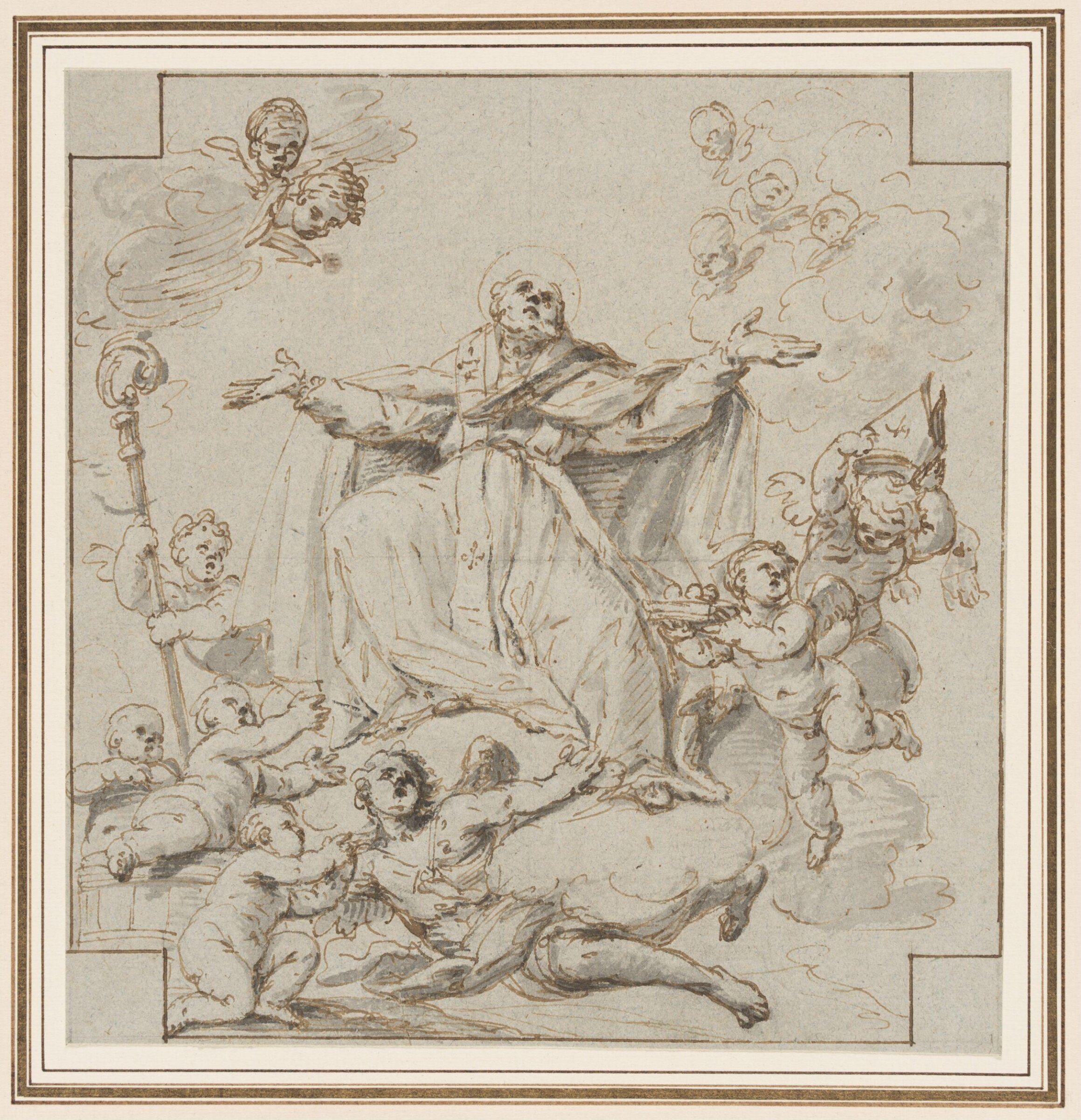 Apotheosis of St  Nicholas of Bari, Giuseppe Passeri, Late 17th century