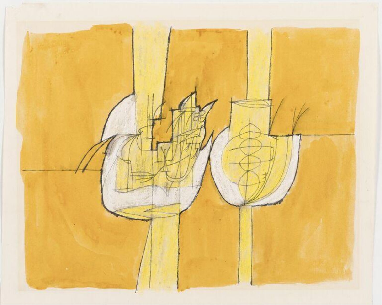 Drawing, Trevor Bates, 1958