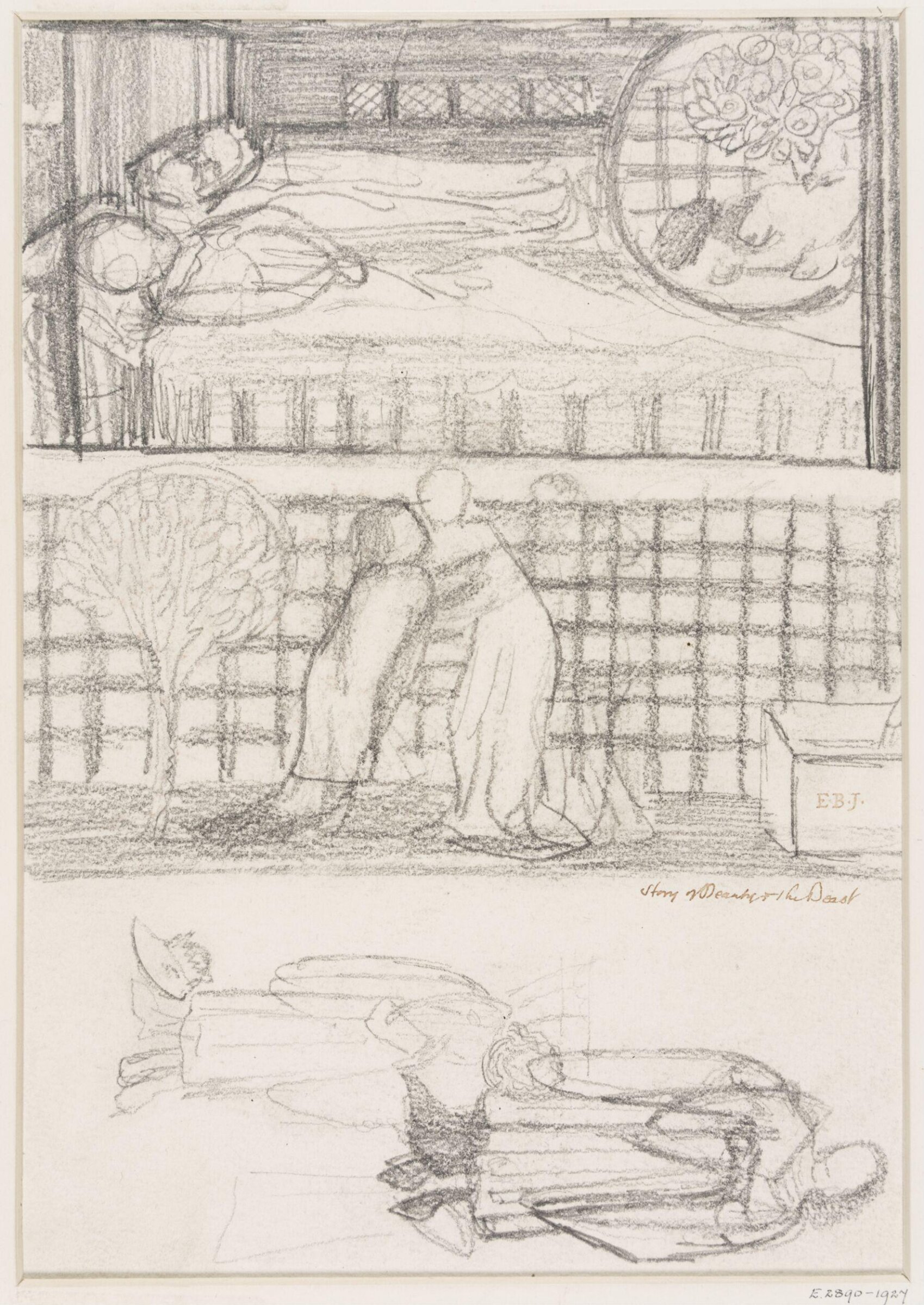 Beauty and the Beast, Edward Coley Burne-Jones, 1862