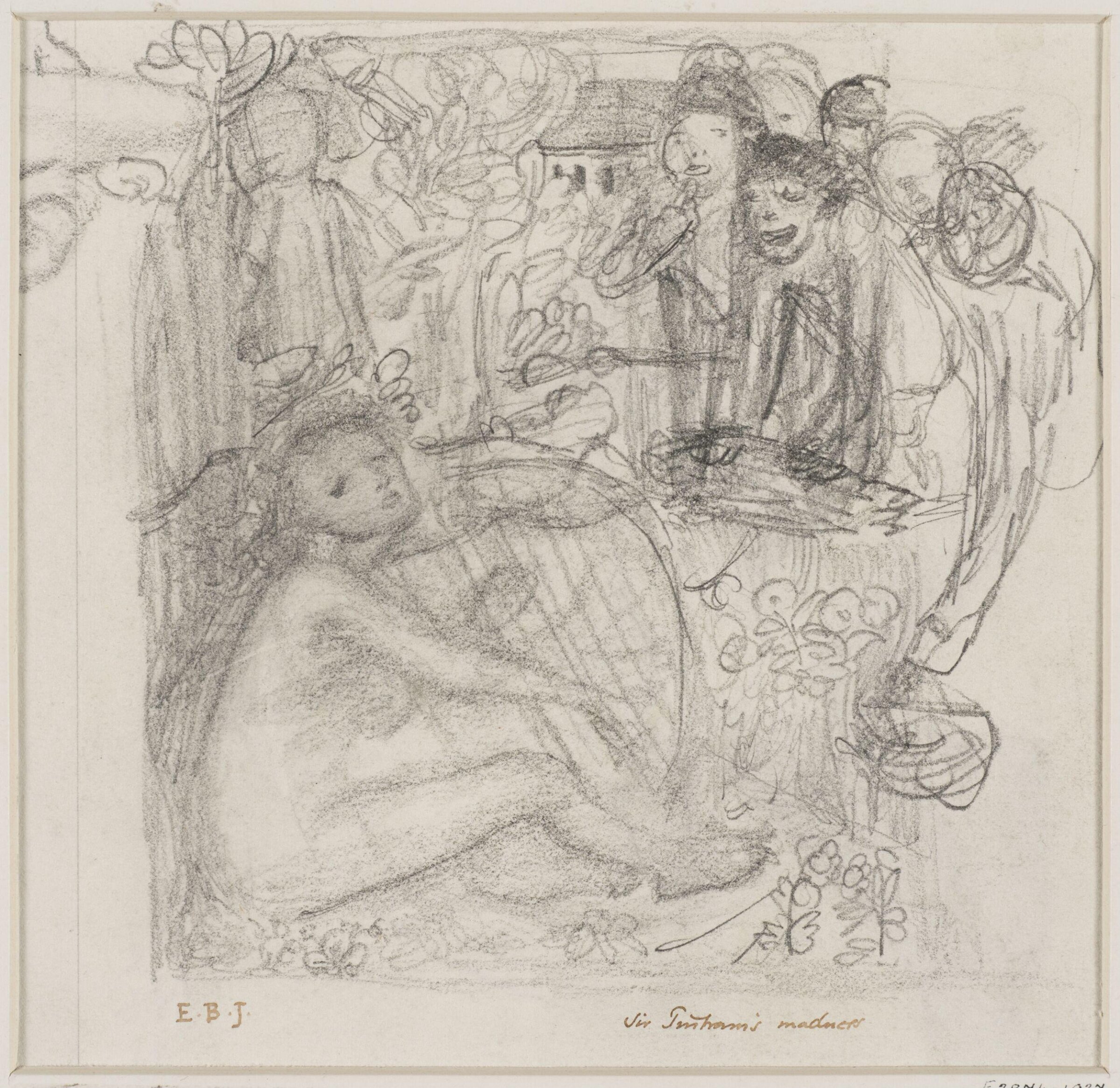The Madness of Tristram, Edward Coley Burne-Jones, 1862