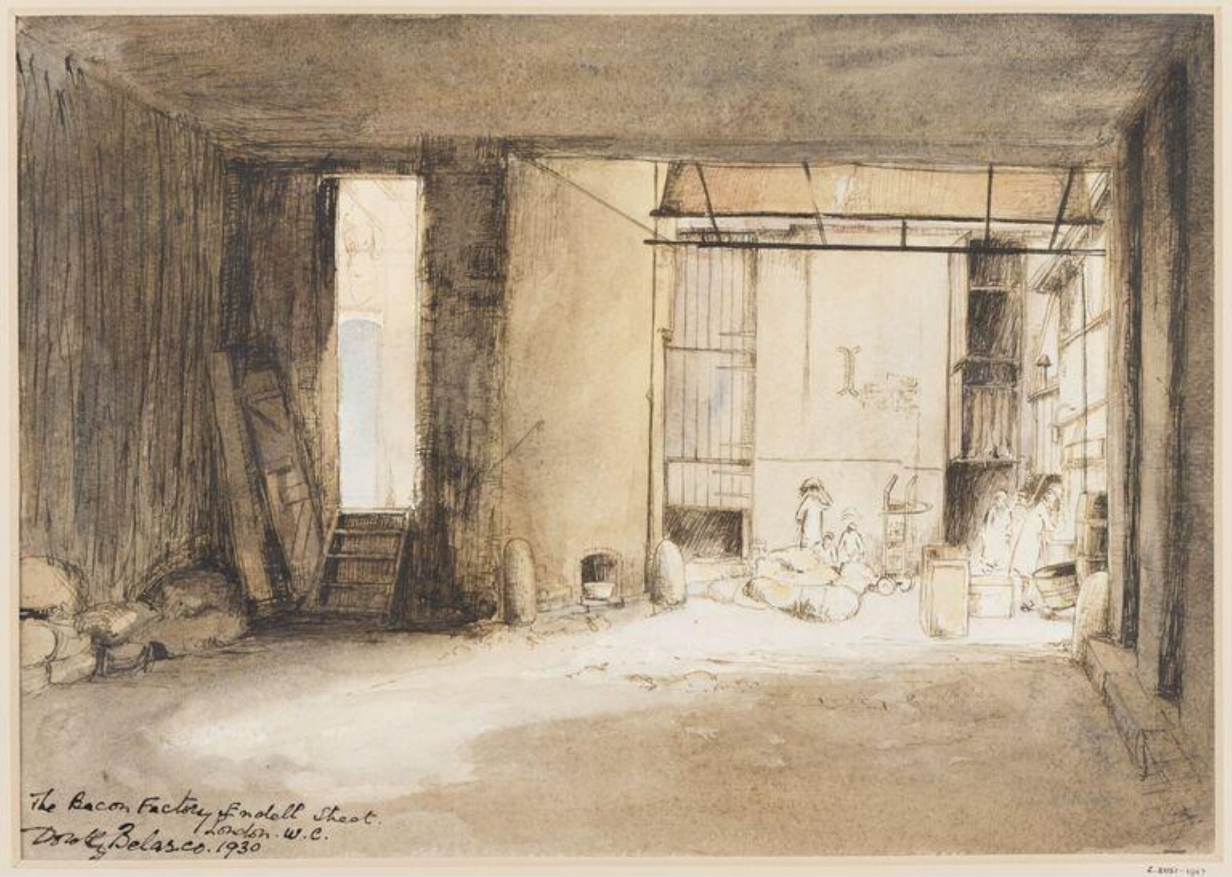 The Bacon Factory, Endell Street, London, Dorothy Belasco, 1930
