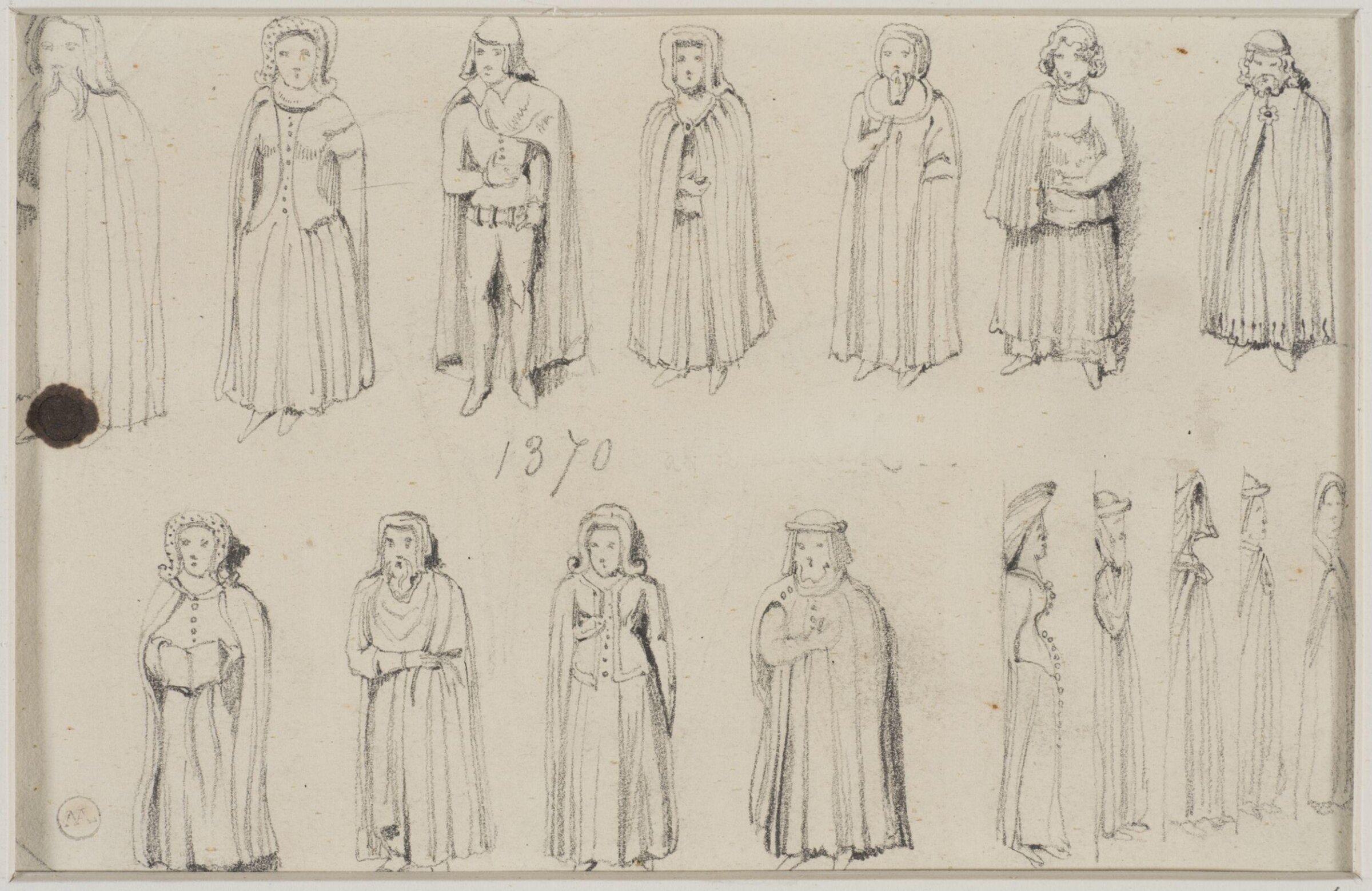 Drawing, George Cattermole, mid 19th century