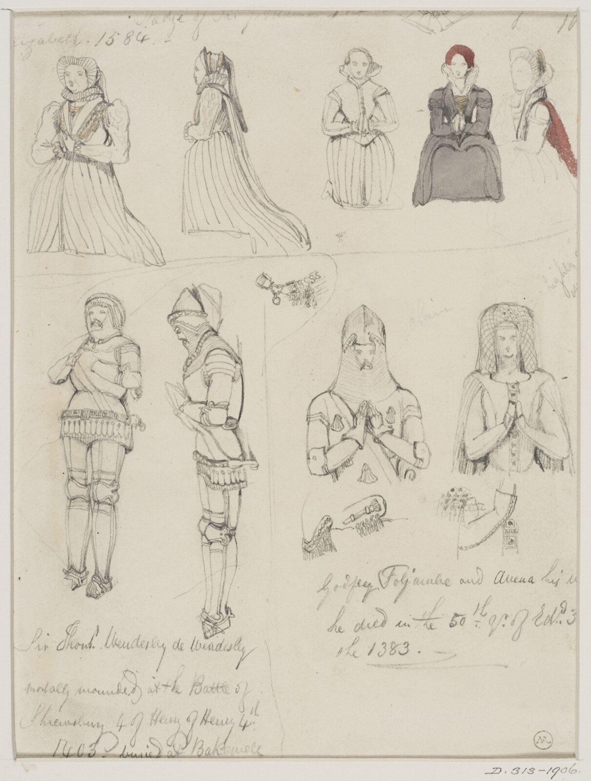 Drawing, George Cattermole, mid 19th century