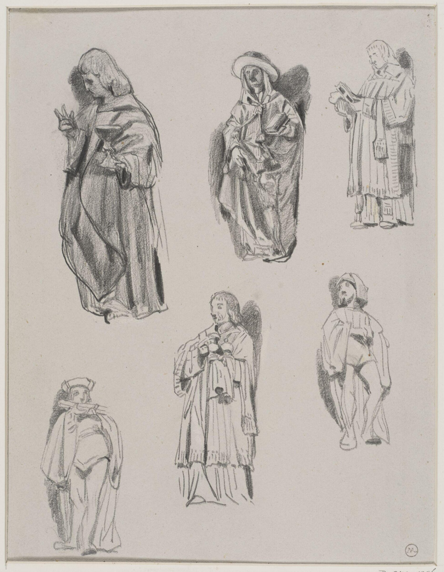 Drawing, George Cattermole, mid 19th century