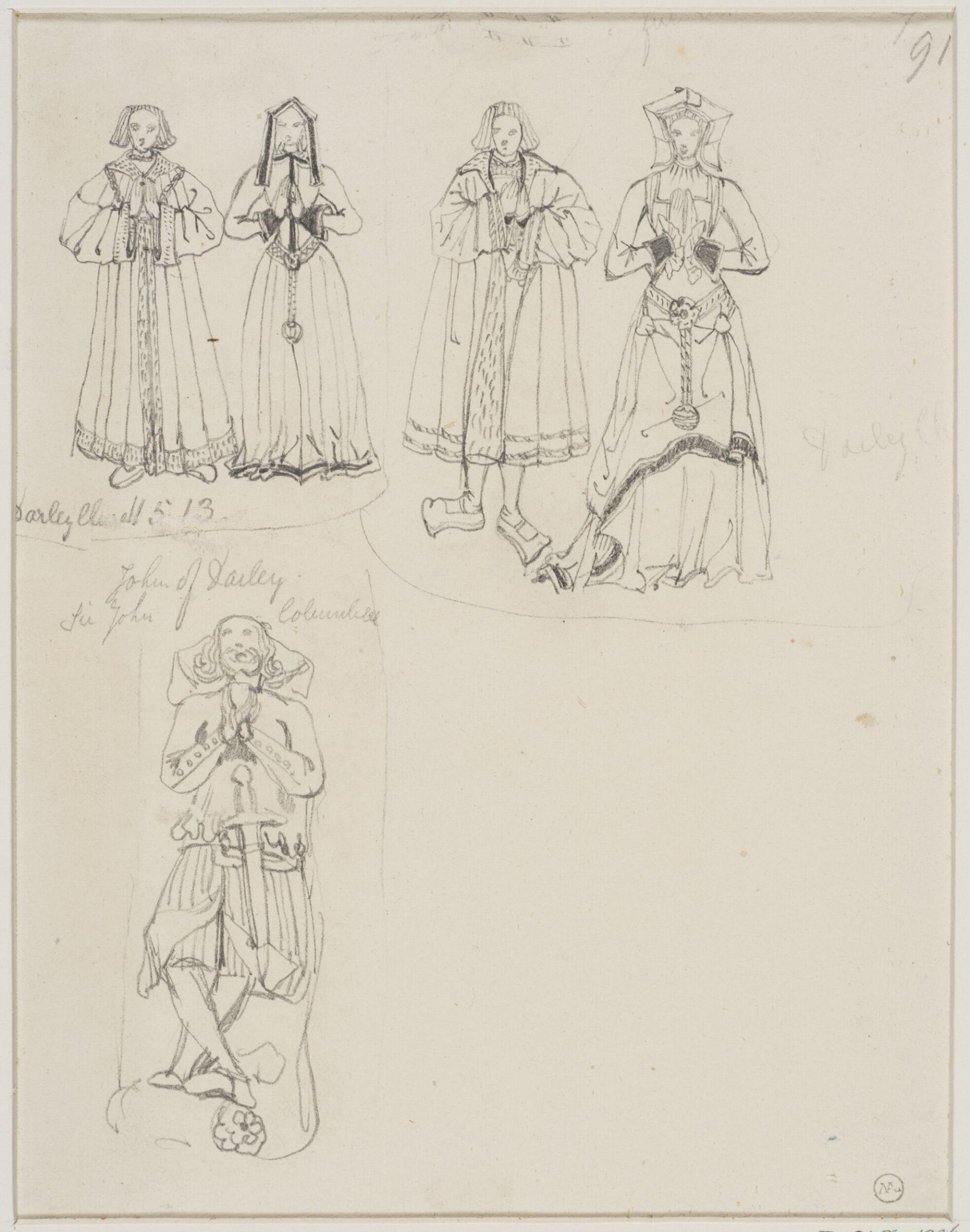 Drawing, George Cattermole, mid 19th century