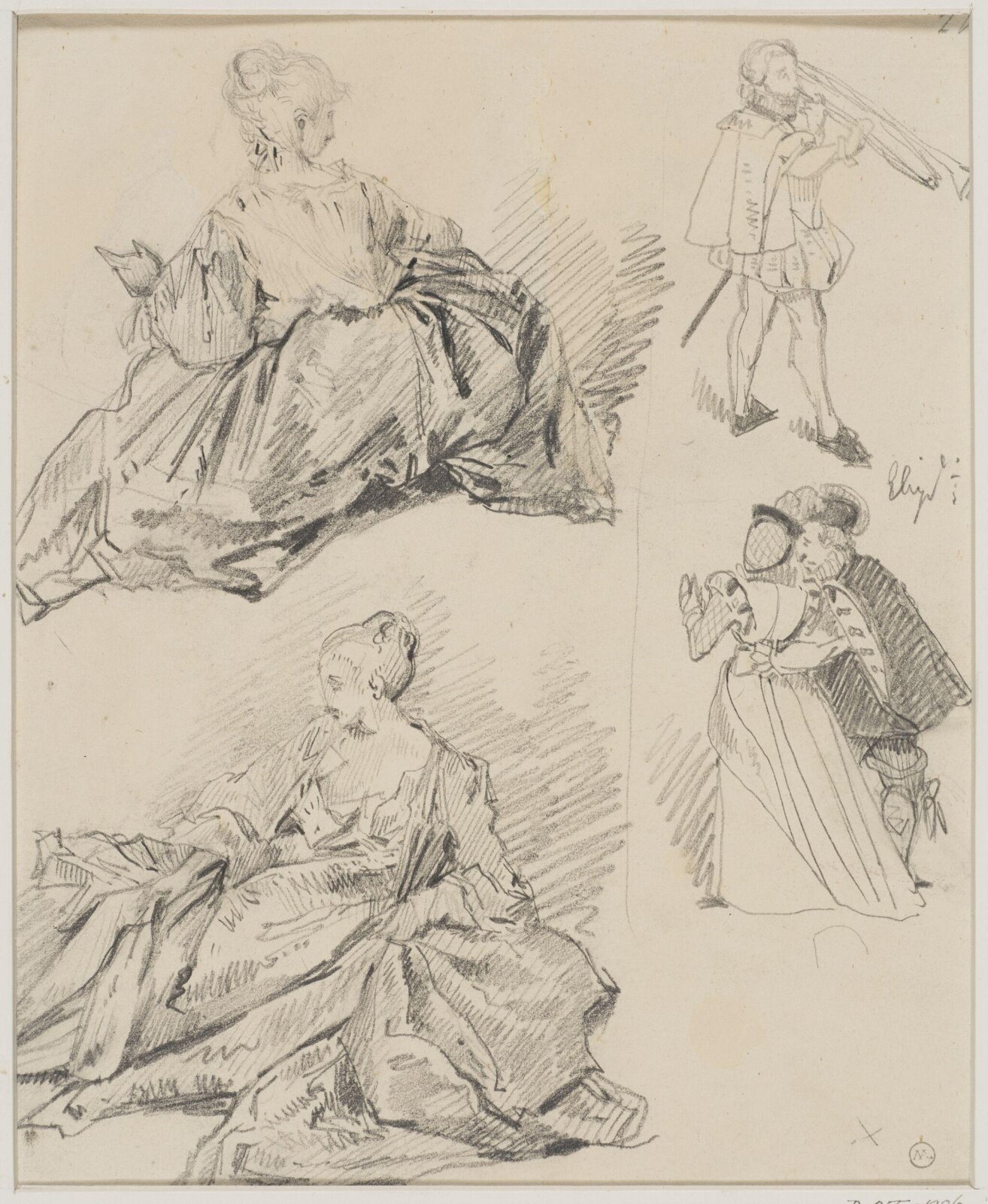 Drawing, George Cattermole, mid 19th century