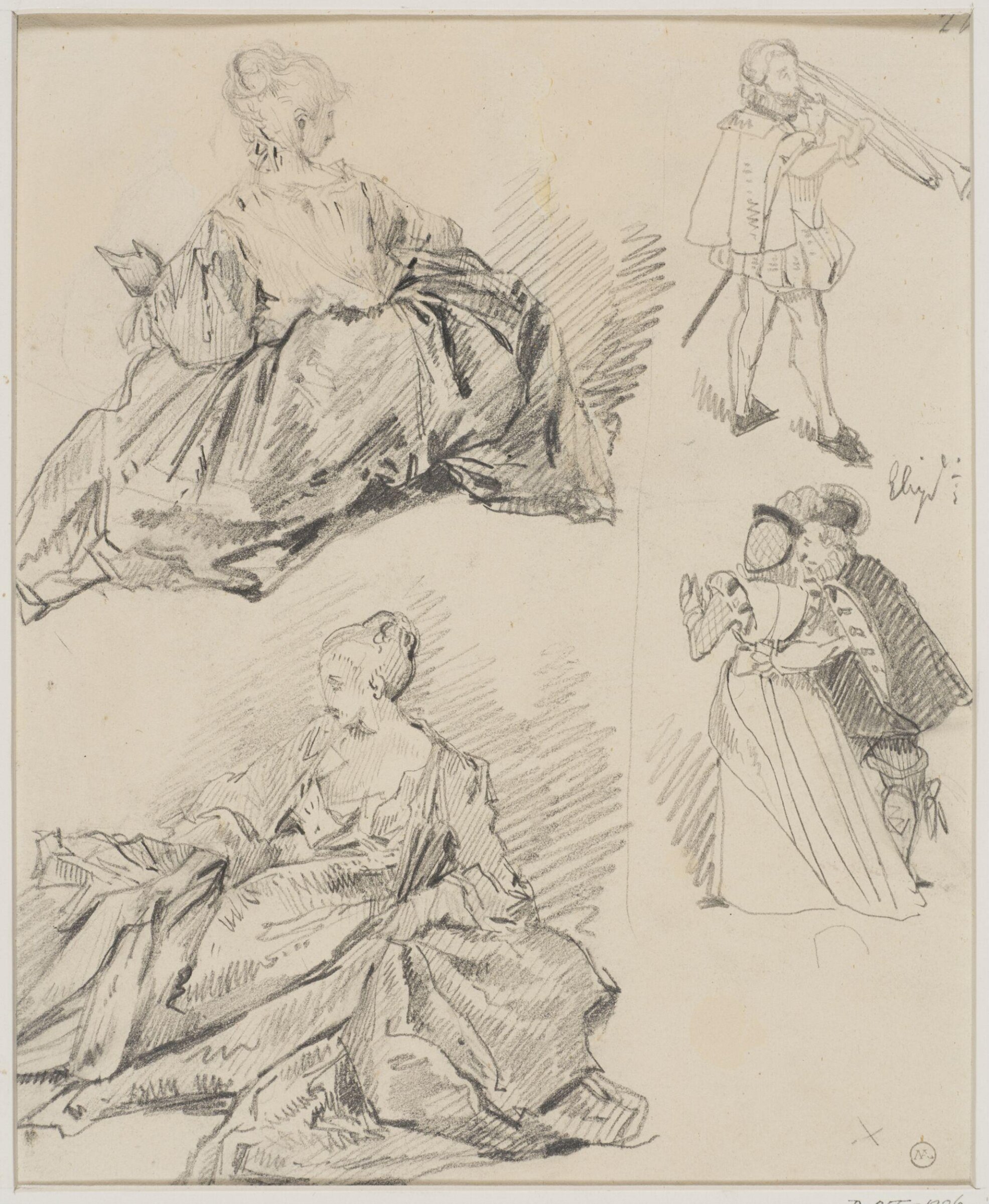 Drawing, George Cattermole, mid 19th century