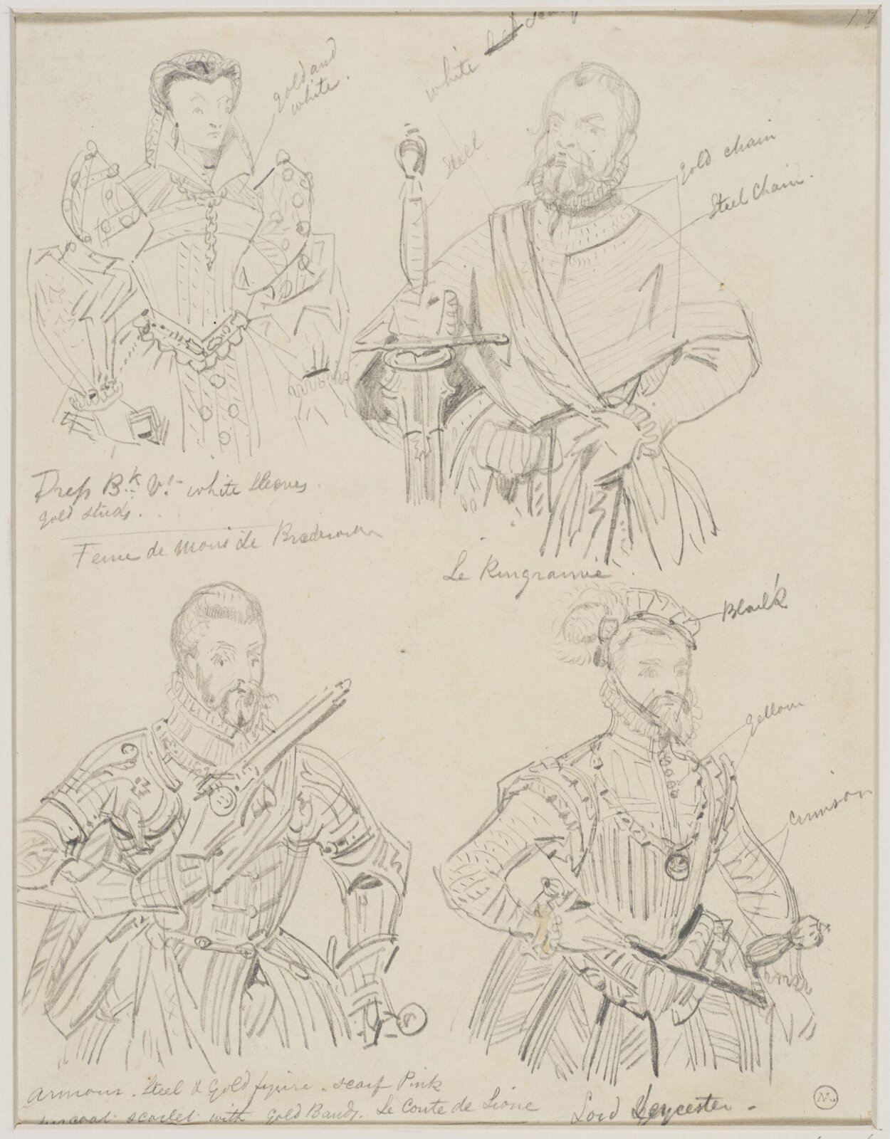 Drawing, George Cattermole, mid 19th century