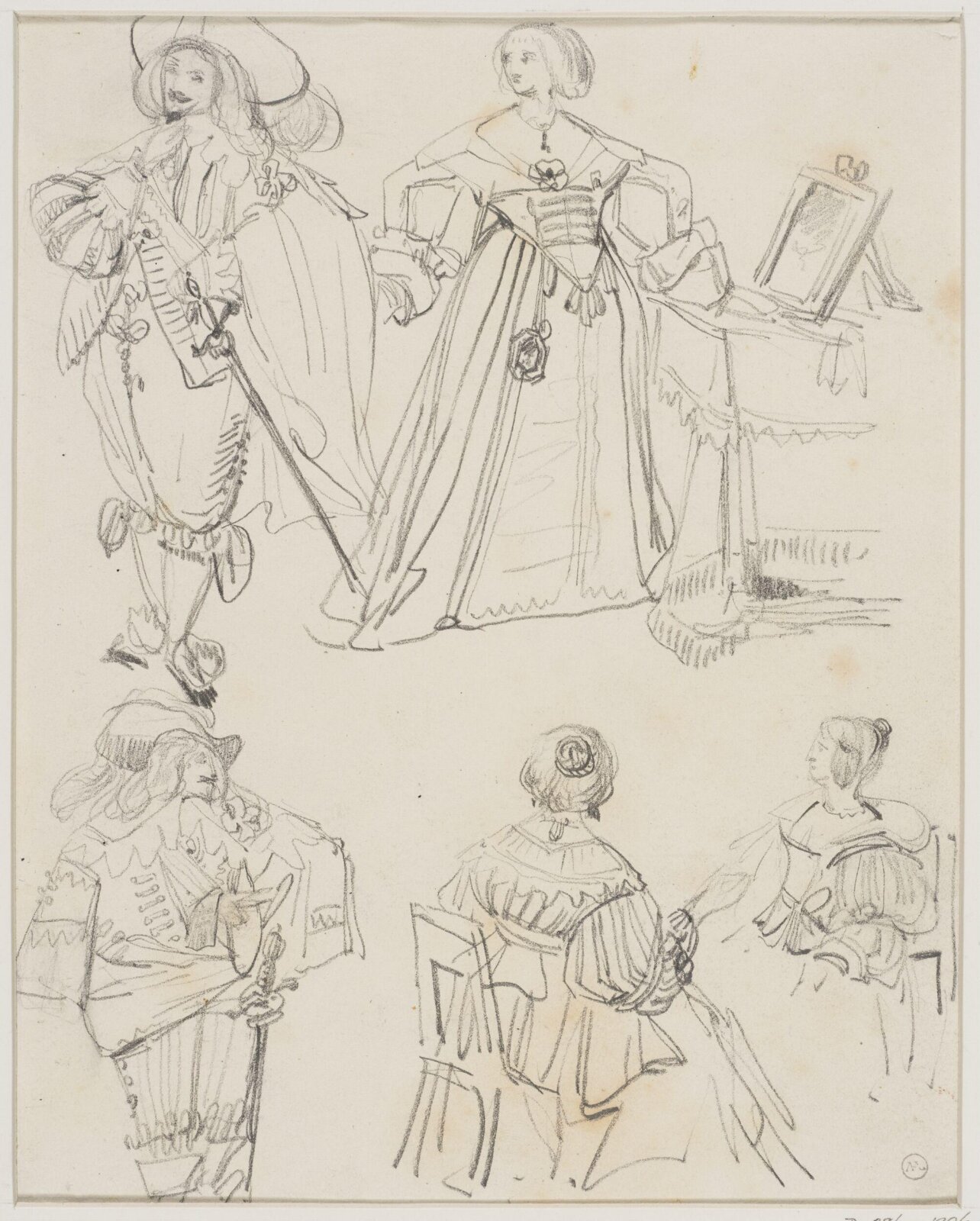 Drawing, George Cattermole, mid 19th century