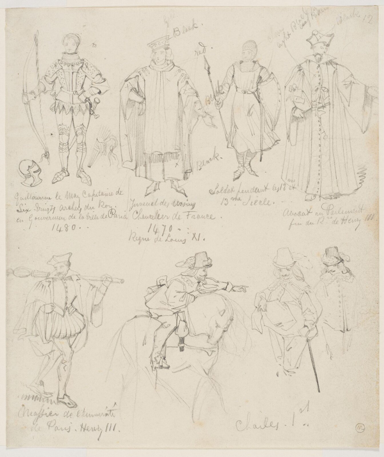 Drawing, George Cattermole, mid 19th century