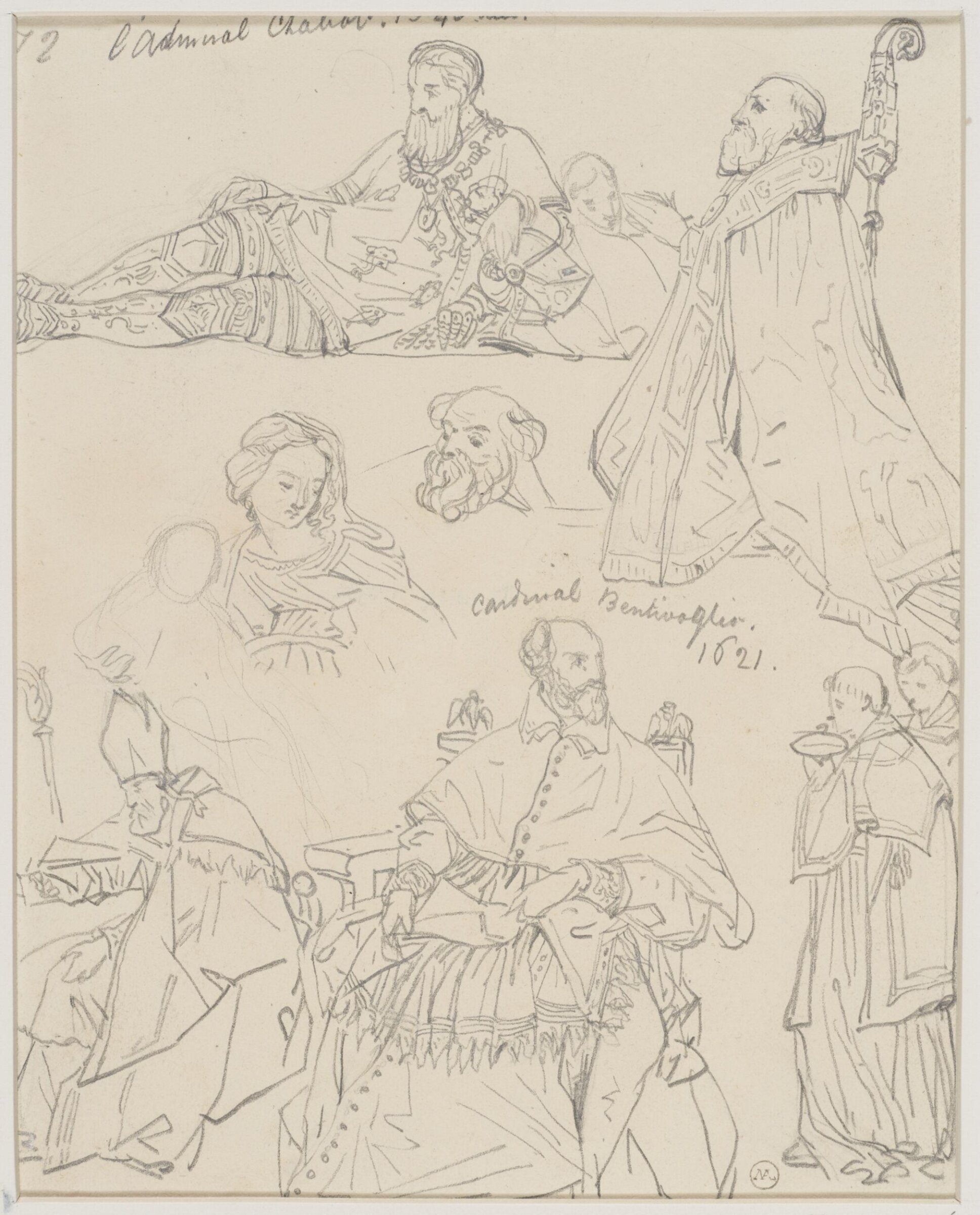 Drawing, George Cattermole, mid 19th century